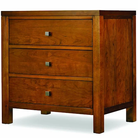 Nightstand With 3 Deep Drawers